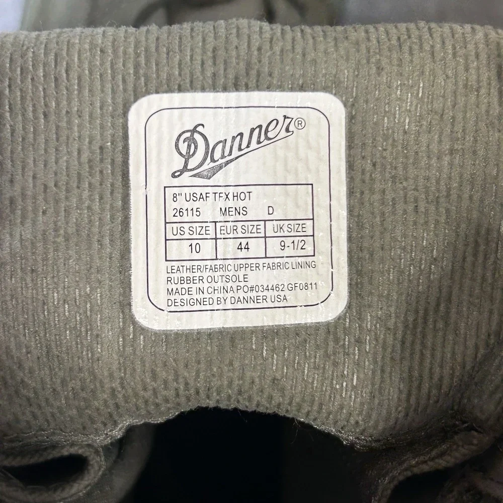 Danner Boot USAF Rivot TFX 13 D Men 51536 Sage Green Leather Gore Tex Madein USA